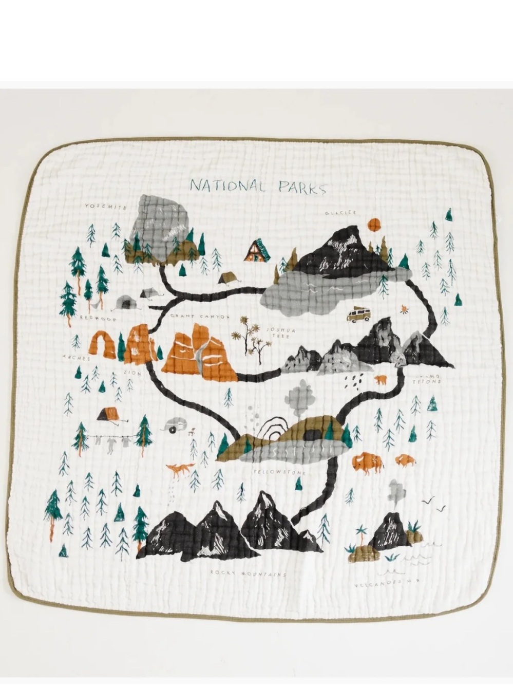 Clementine Kids National Parks Baby Blanket 100% Cotton